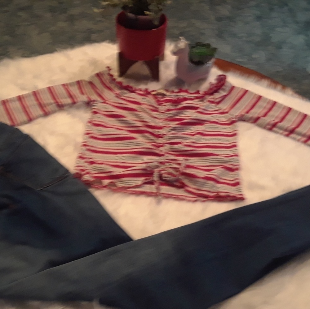 Scalloped off the shoulder Top-NWOT